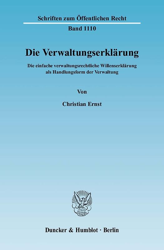 Die Verwaltungserklärung.