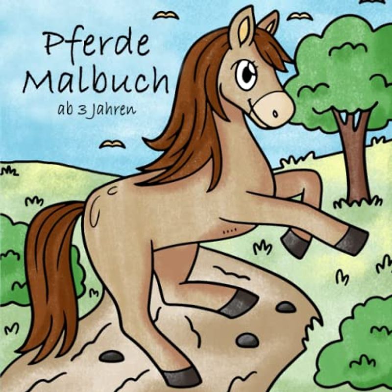 Pferde Malbuch ab 3 Jahren: Das große Mandala Malbuch mit wunderschönen Pferdemotiven zum Verlieben. Es ist das perfekte Geschenk für Mädchen und Jungen.