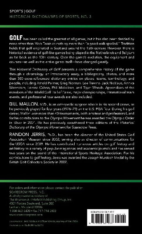 Historical Dictionary of Golf