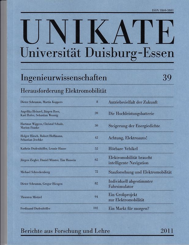 Unikate 39: Ingenieurwissenschaften