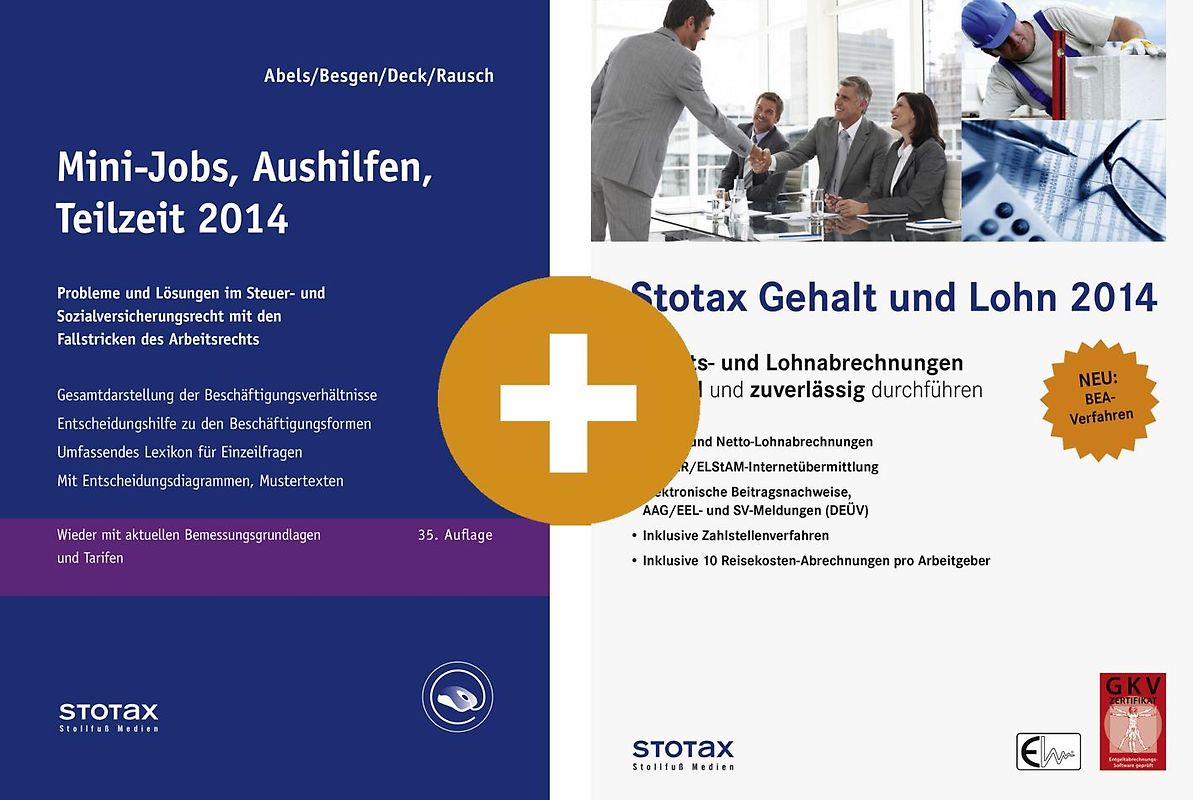 Ratgeber Mini-Jobs Aushilfen Teilzeit 2014 + Stotax Gehalt und Lohn 2014 (Kombiprodukt)