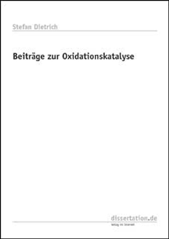 Beiträge zur Oxidationskatalyse