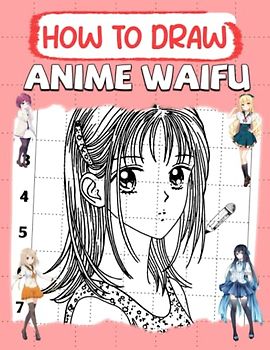 How To Draw Anime Waifu: Guides To Draw With Step-By-Step | Great Gifts For Kids, Adults