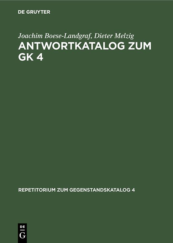 Antwortkatalog zum GK 4