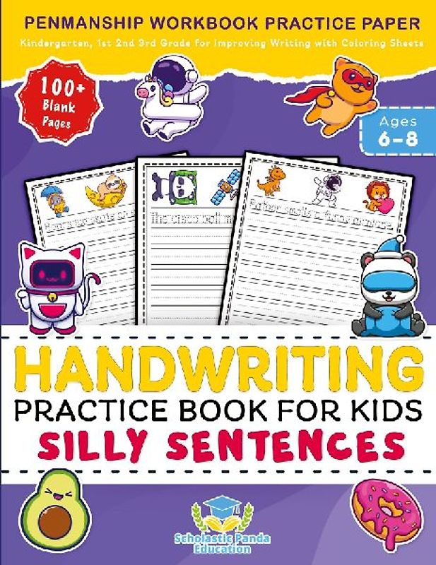 Handwriting Practice Book for Kids Silly Sentences