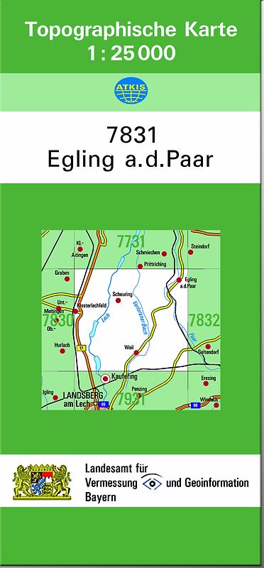 TK25 7831 Egling a.d.Paar