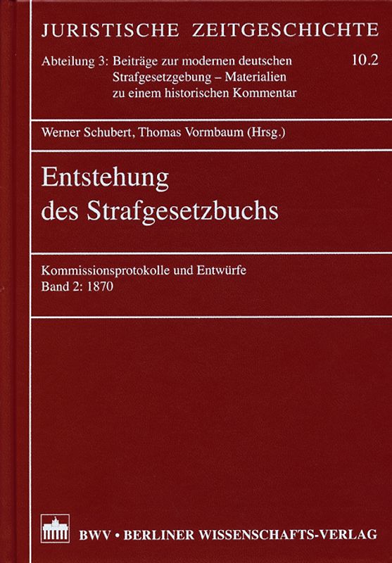 Entstehung des Strafgesetzbuchs