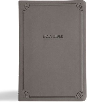 NASB Large Print Thinline Bible, Value Edition, Charcoal Leathertouch
