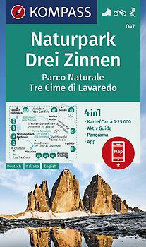 KOMPASS Wanderkarte 047 Naturpark Drei Zinnen, Parco Naturale Tre Cime di Lavaredo 1:25.000