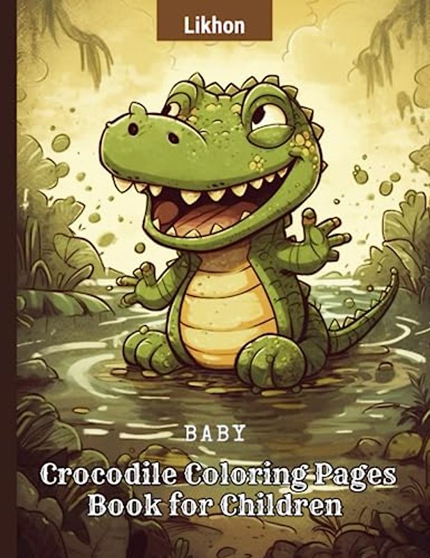 Likhon Baby Crocodile Coloring Pages Book for Children