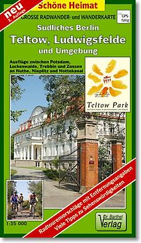 Radwander- und Wanderkarte Südliches Berlin, Teltow, Ludwigsfelde und Umgebung