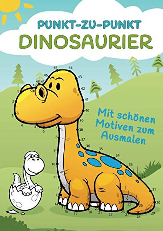 Punkt-zu-Punkt: Motive zum Verbinden und Ausmalen für Kinder: Die große Dino-Edition | Das perfekte Geschenk für alle Kids und Zahlenfreunde
