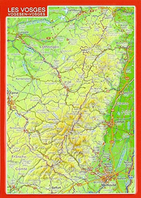 Reliefpostkarte Vogesen