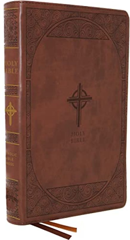 Nabre, New American Bible, Revised Edition, Catholic Bible, Large Print Edition, Leathersoft, Brown, Comfort Print