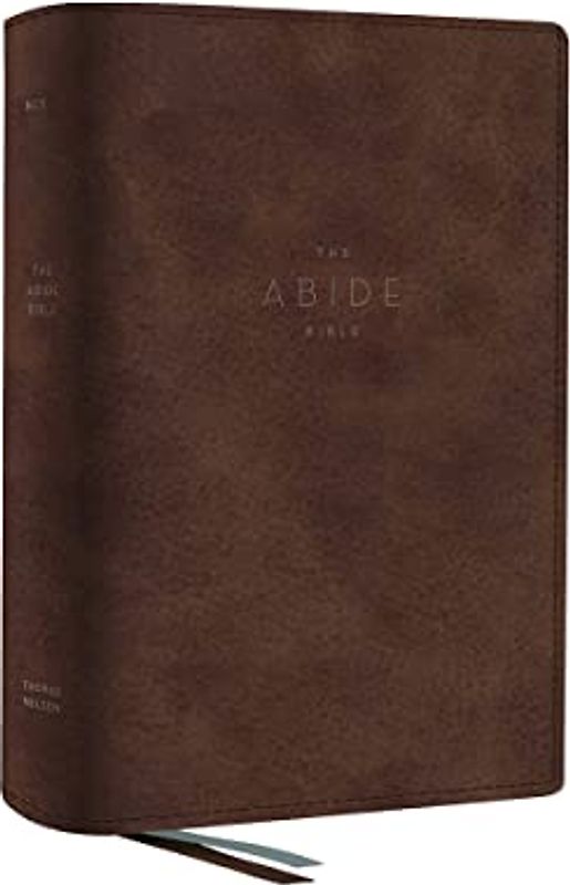 NET, Abide Bible, Leathersoft, Brown, Comfort Print: Holy Bible