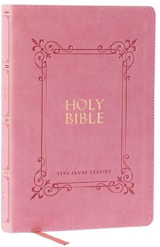 KJV Holy Bible: Large Print with 53,000 Center-Column Cross References, Pink Leathersoft, Red Letter, Comfort Print: King James Version