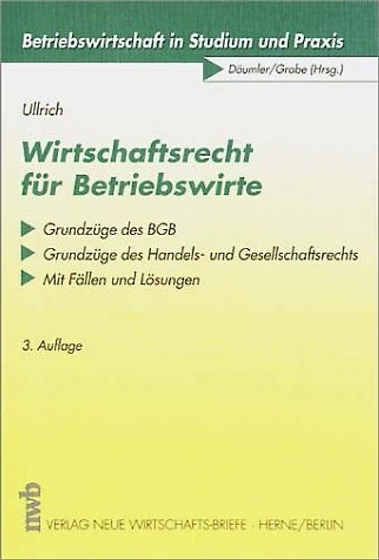 Wirtschaftsrecht für Betriebswirte