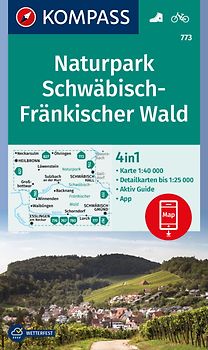 KOMPASS Wanderkarte 773 Naturpark Schwäbisch-Fränkischer Wald 1:40.000
