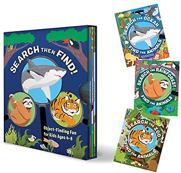 Search Then Find! 3 Book Box Set: Object-Finding Fun for Kids Ages 4-8 (Find the Animals)
