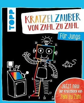 Kratzelzauber von Zahl zu Zahl für Jungs