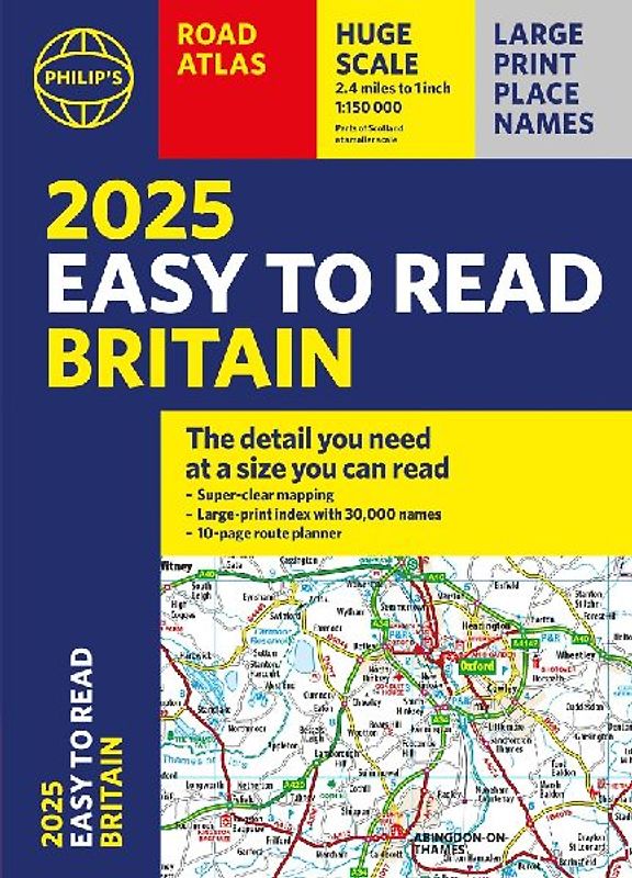 2025 Philip's Easy to Read Road Atlas of Britain