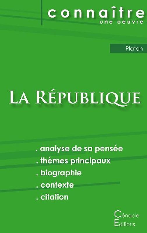 Fiche de lecture La République de Platon (analyse littéraire de référence et résumé complet)