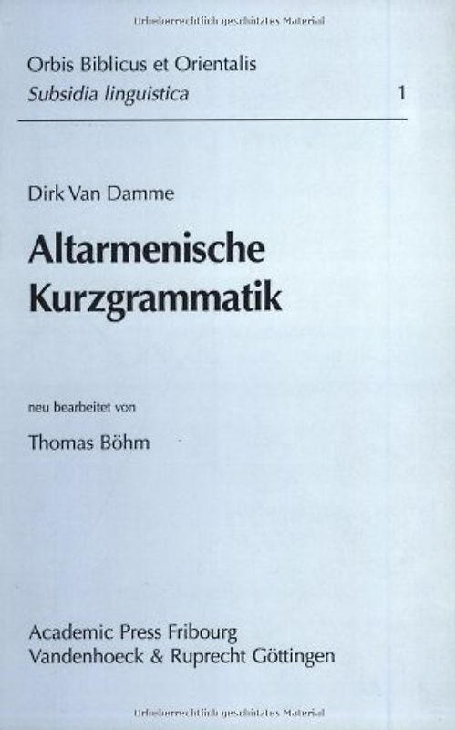 Altarmenische Kurzgrammatik