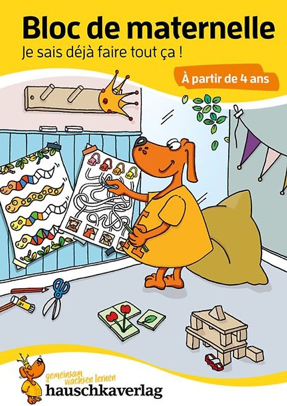 Bloc de maternelle à partir de 4 ans - Mon cahier d'ecole maternelle - coloriage enfant - cahier vacances 4 ans