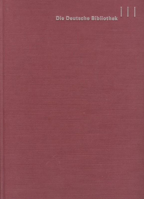 Deutsche Nationalbibliografie - Reihe E, Dreijahresverzeichnis 2001-2003