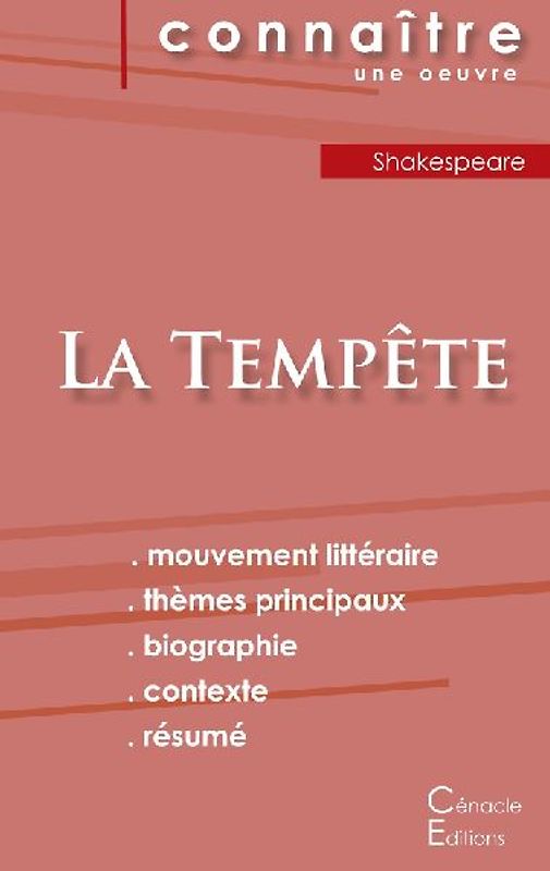 Fiche de lecture La Tempête de William Shakespeare (analyse littéraire de référence et résumé complet)