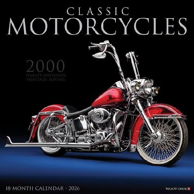 Classic Motorcycles 2026 12 X 12 Wall Calendar