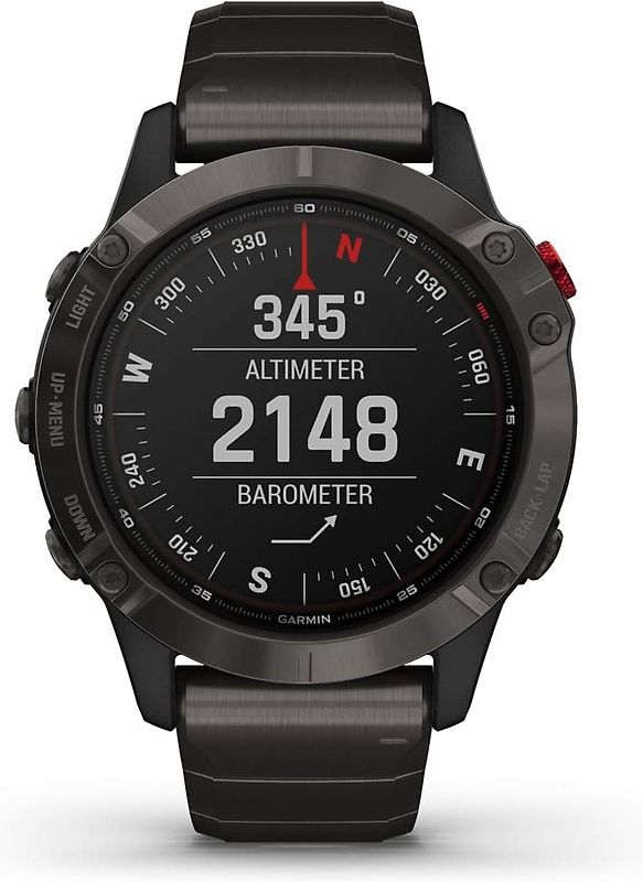 Garmin Fenix 6 47 mm titan et bracelet métal titan [Pro Solar Edition]