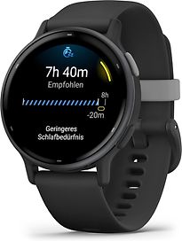Image of Garmin Vivoactive 5 42 mm zwart met een leigrijs siliconen polsband (Refurbished)