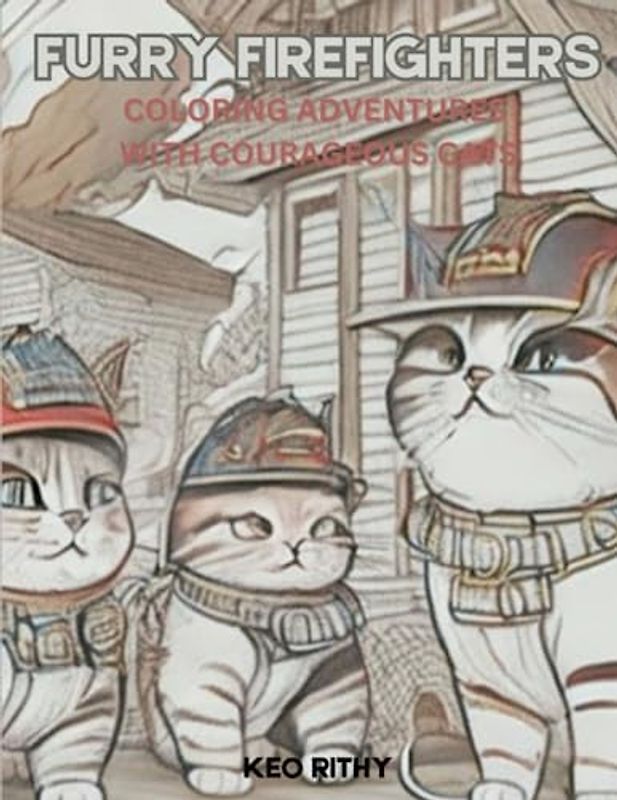 Furry Firefighters: Coloring Adventures with Courageous Cats