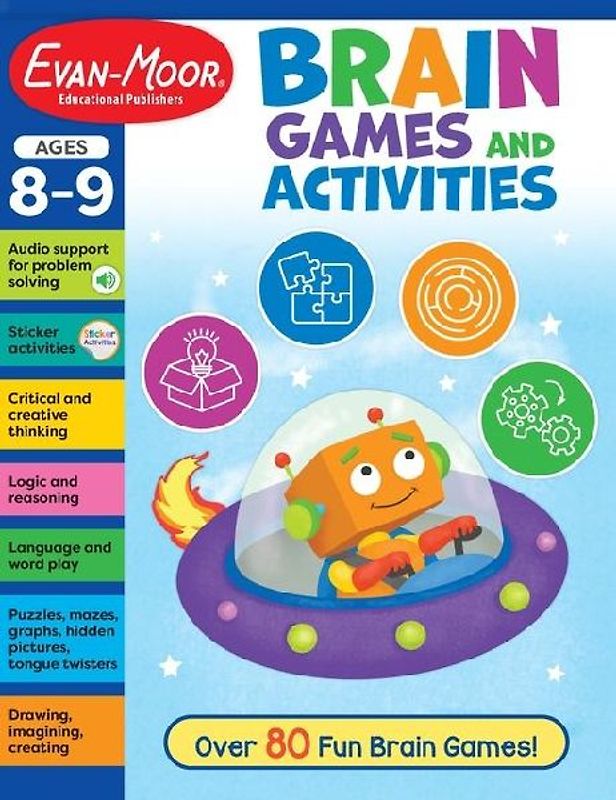 Brain Games and Activities, Age 8 - 9 Workbook
