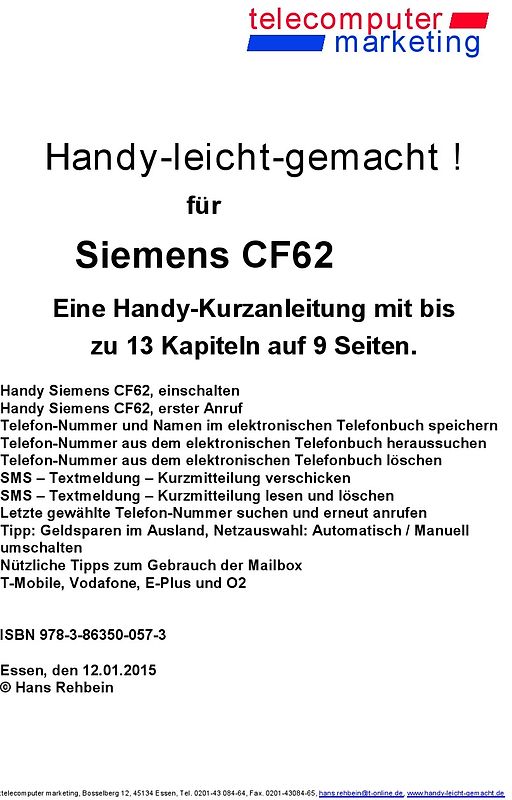 Siemens CF62-leicht-gemacht. Handy-leicht-gemacht für Siemens CF62