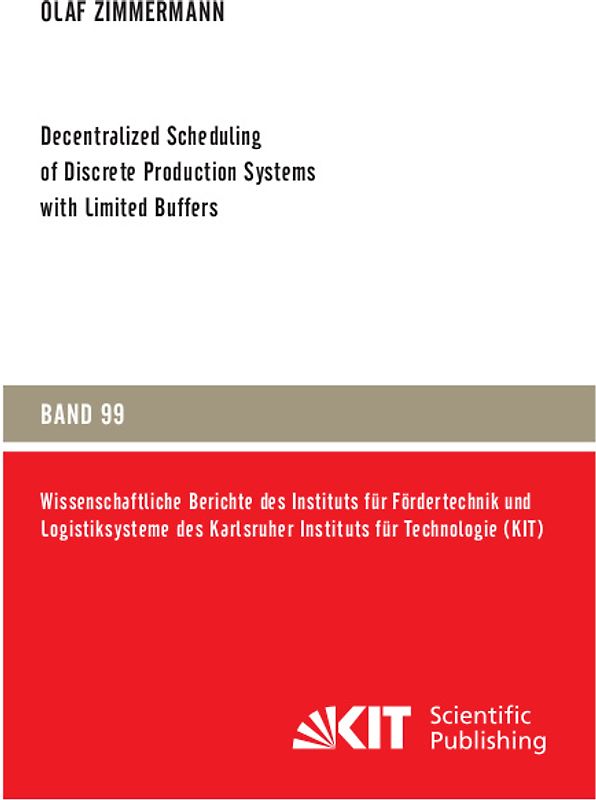 Decentralized Scheduling of Discrete Production Systems with Limited Buffers