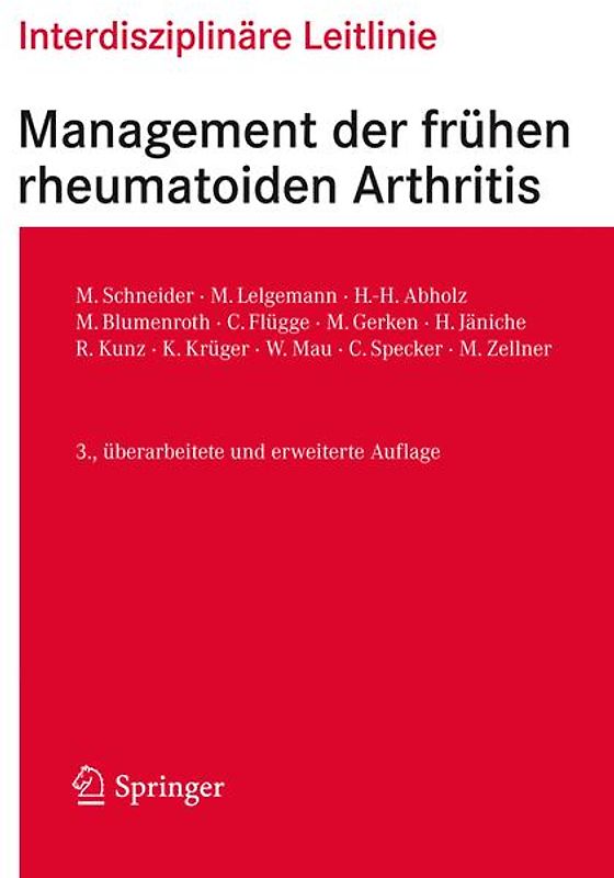 Interdisziplinäre Leitlinie Management der frühen rheumatoiden Arthritis