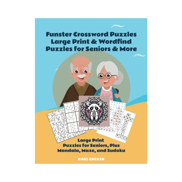 Funster Crossword Puzzles Large Print & Wordfind Puzzles for Seniors ...