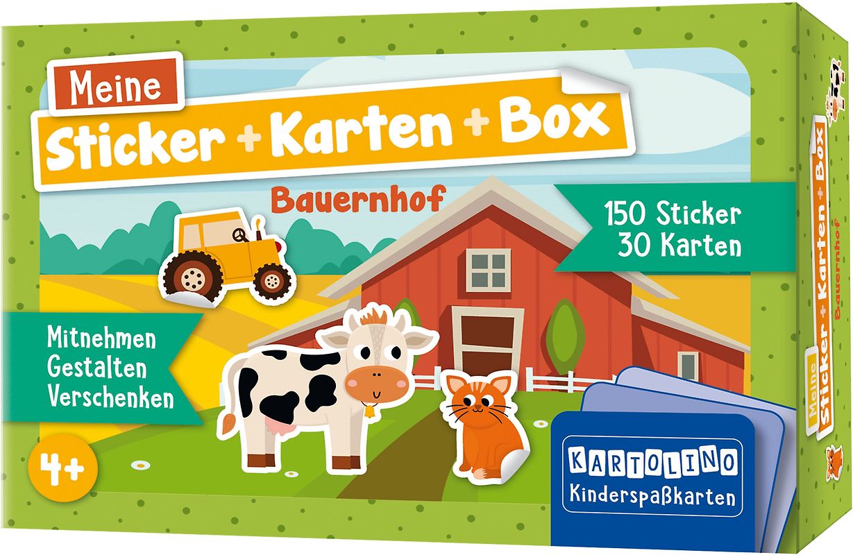 Meine Sticker + Karten + Box - Bauernhof