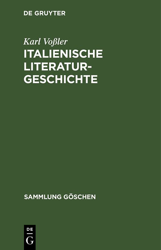 Italienische Literaturgeschichte