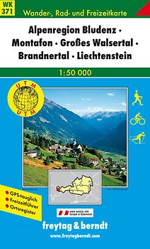 Alpenregion Bludenz - Montafon - Großes Walsertal - Brandnertal - Liechtenstein. 1:50000