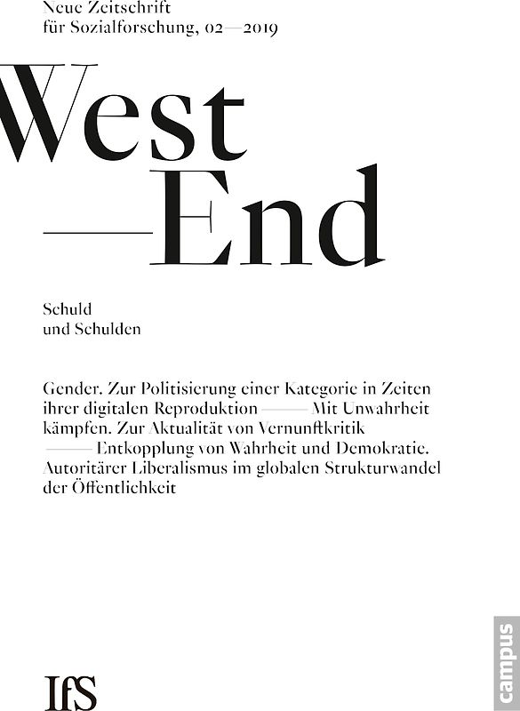 WestEnd 2/2019: Schulden und Schuld