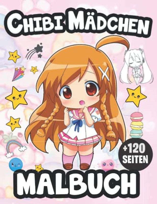 chibi mädchen malbuch (+120 SEITEN): Ein super süßes Malbuch für Mädchen, Teens und Tweens (Kawaii, Manga und Anime) Malbuch Teenager Mädchen, mit ... Manga Szenen, Kawaii Porträt Malbuch.