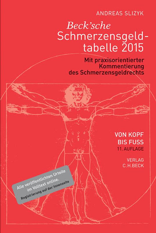 Beck'sche Schmerzensgeld-Tabelle 2015