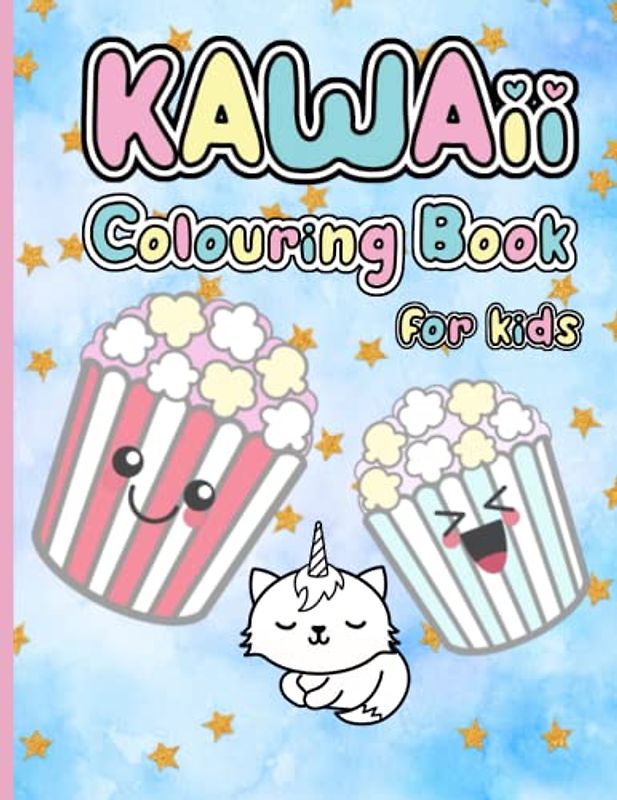 Kawaii Geometric Adventures: A Colouring Book of Cute Characters and Intricate Designs for kids of all ages: A delightful collection of kawaii images set against intricate geometric backgrounds