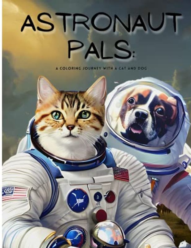 Astronaut Pals: A Coloring Journey with a Cats and Dogs: Join the Adventure to the Stars with Your Favorite Pet Astronauts.