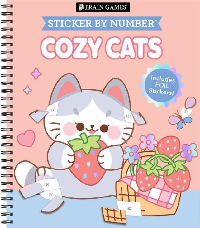 Brain Games - Sticker by Number: Cozy Cats