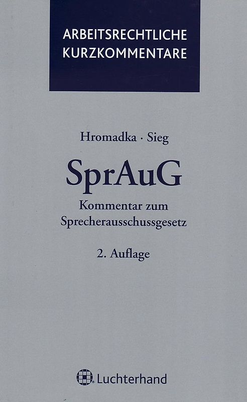 Kommentar zum Sprecherausschussgesetz