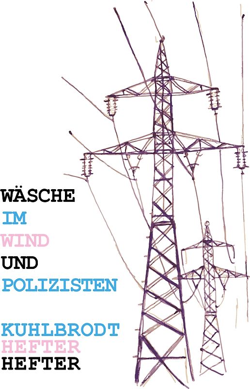 Wäsche im Wind und Polizisten